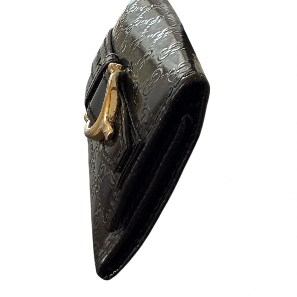 GUCCI Black Patent Leather Micro Guccisima Six Key Holder / Case EUC 🖤